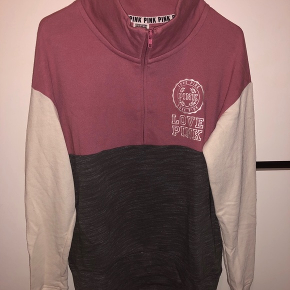 SOLD ——
PINK Victoria Secret Quarter ZIP pullover - Picture 1 of 4